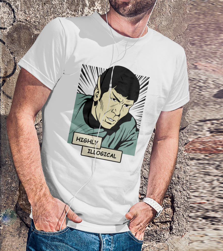 Star Trek Spock Highly Illogical Comic T-Shirt