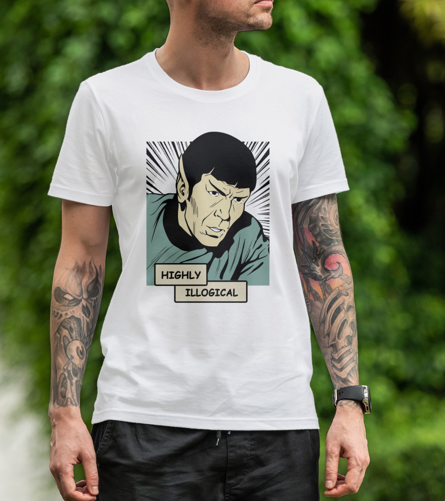 Star Trek Spock Highly Illogical Comic T-Shirt