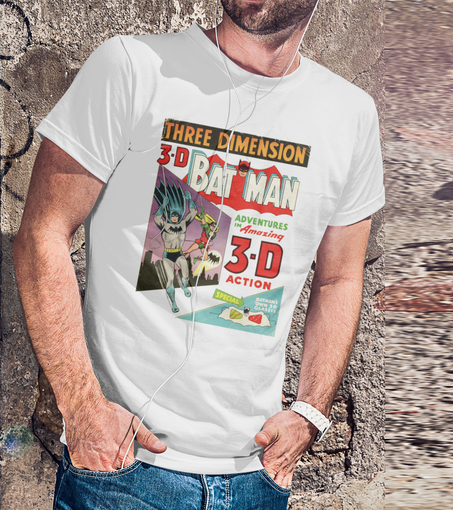 Three Dimension 3-D Batman Adventures In Amazing 3-D Action Special Batman's Own 3-D Glasses T-Shirt