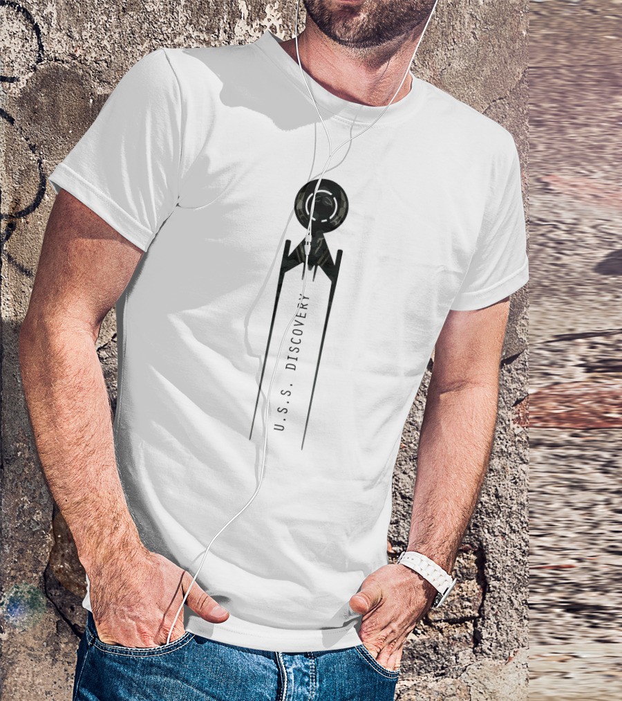 U.S.S Discovery Star Trek Black Badge Emblem T-Shirt