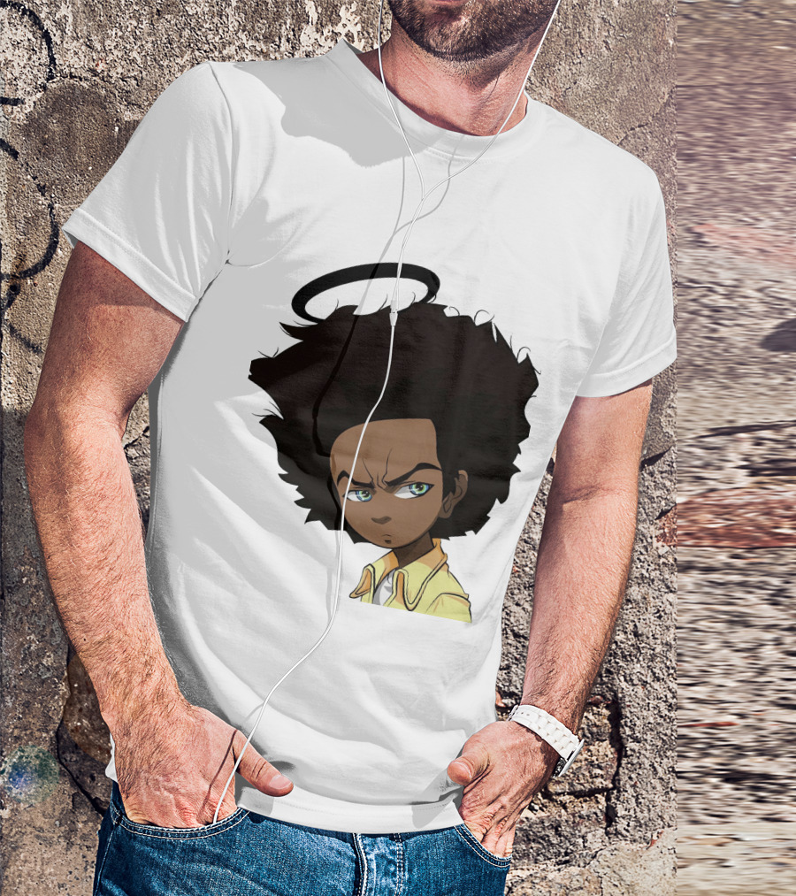 TBD7 Boondocks Huey Freeman Anime Halo T-Shirt