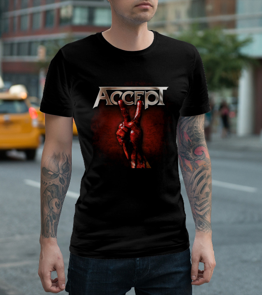 Accept Bloodied Peace Sign T-Shirt
