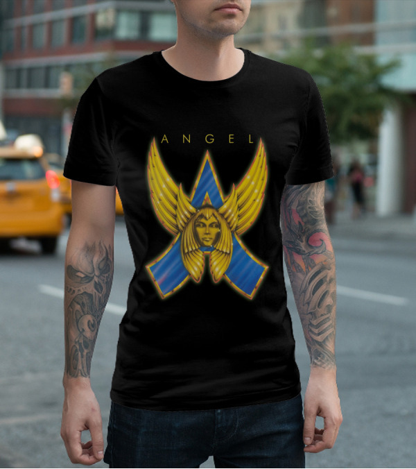 ANGEL Band Logo Winged Face Emblem T-Shirt