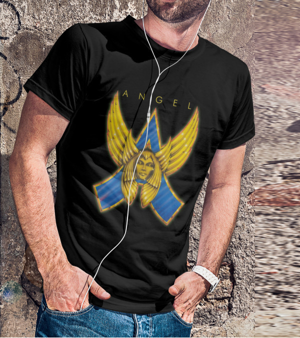 ANGEL Band Logo Winged Face Emblem T-Shirt