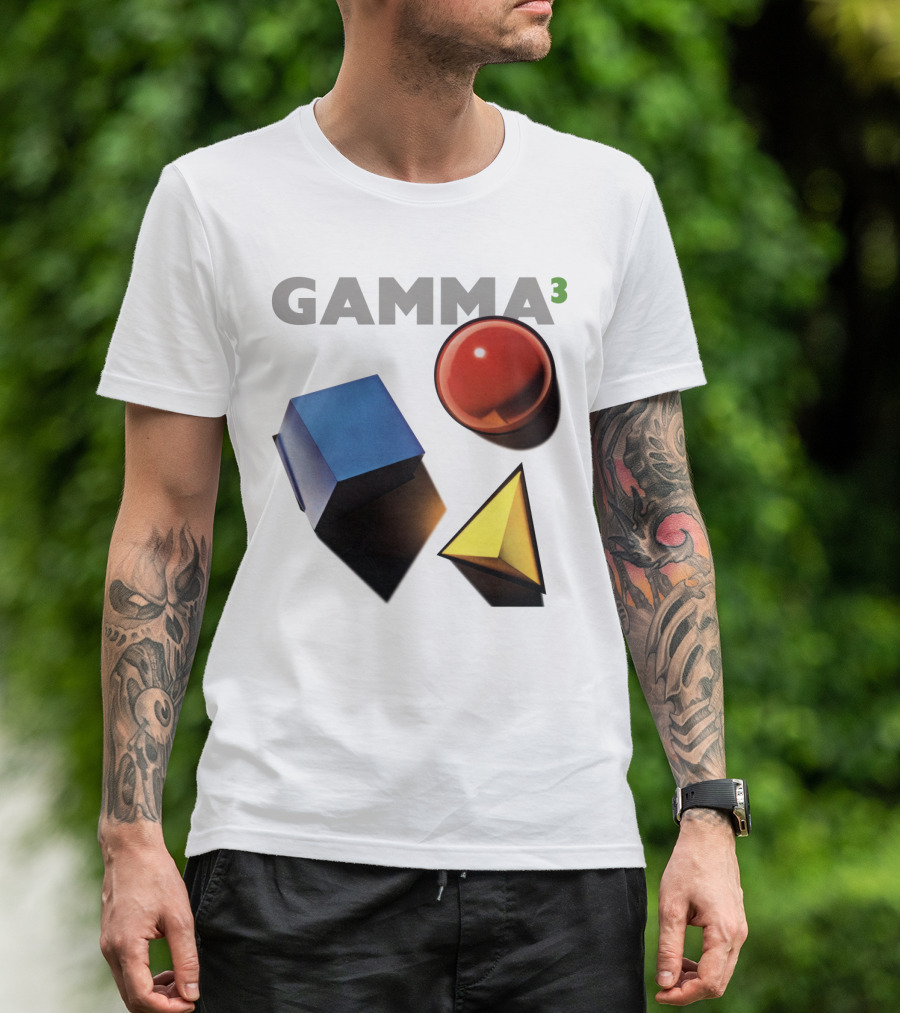 GAMMA 3 Geometric Shapes Cube Sphere Pyramid T-Shirt