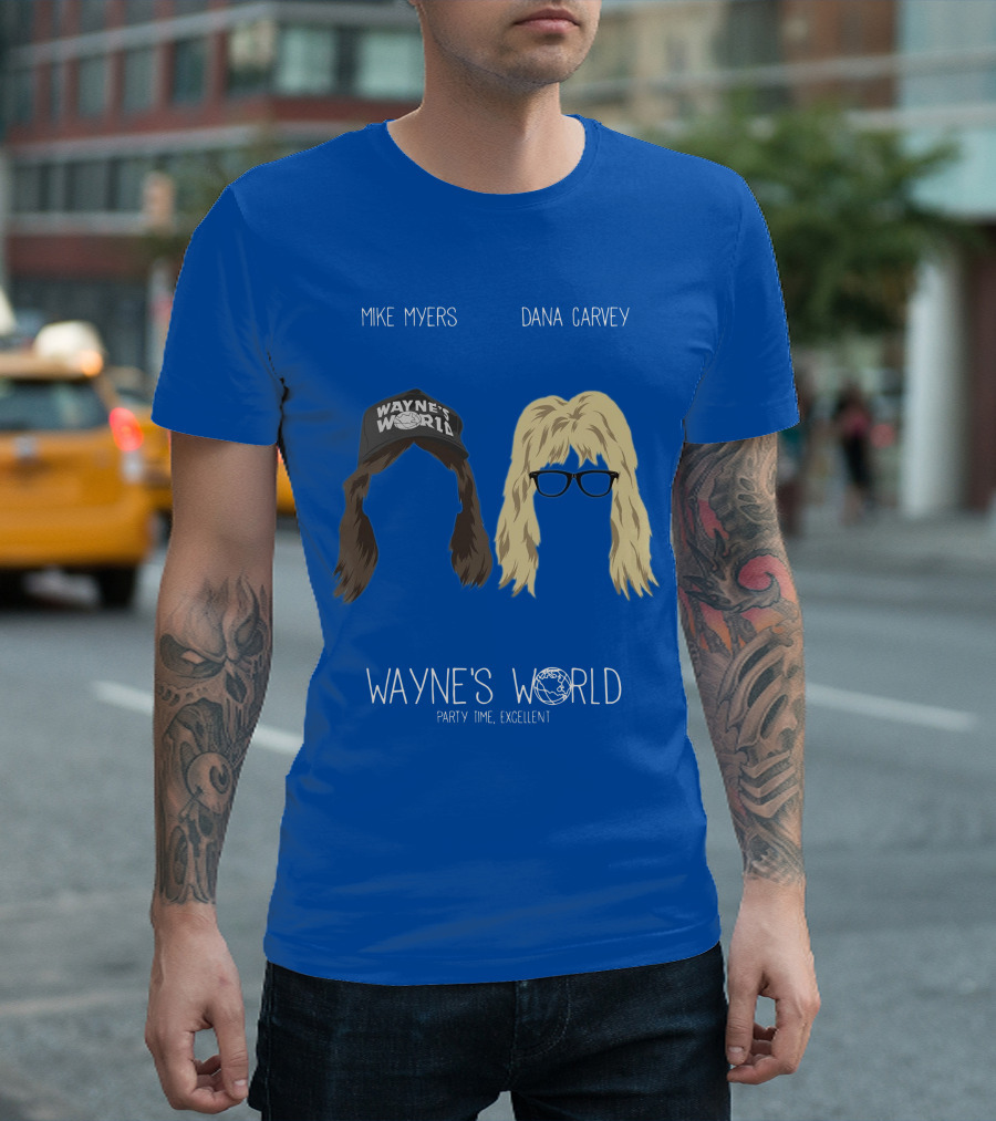 Wayne's World Mike Myers Dana Carvey Party Time Excellent T-Shirt