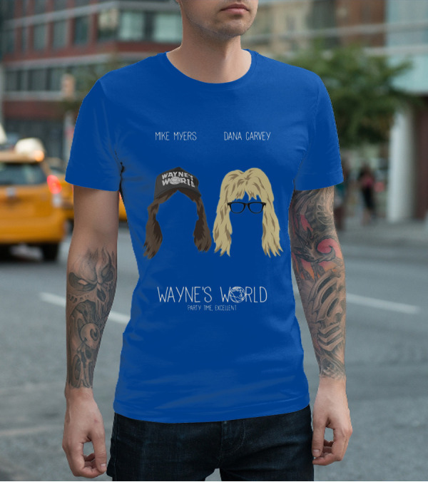 Wayne's World Mike Myers Dana Carvey Party Time Excellent T-Shirt