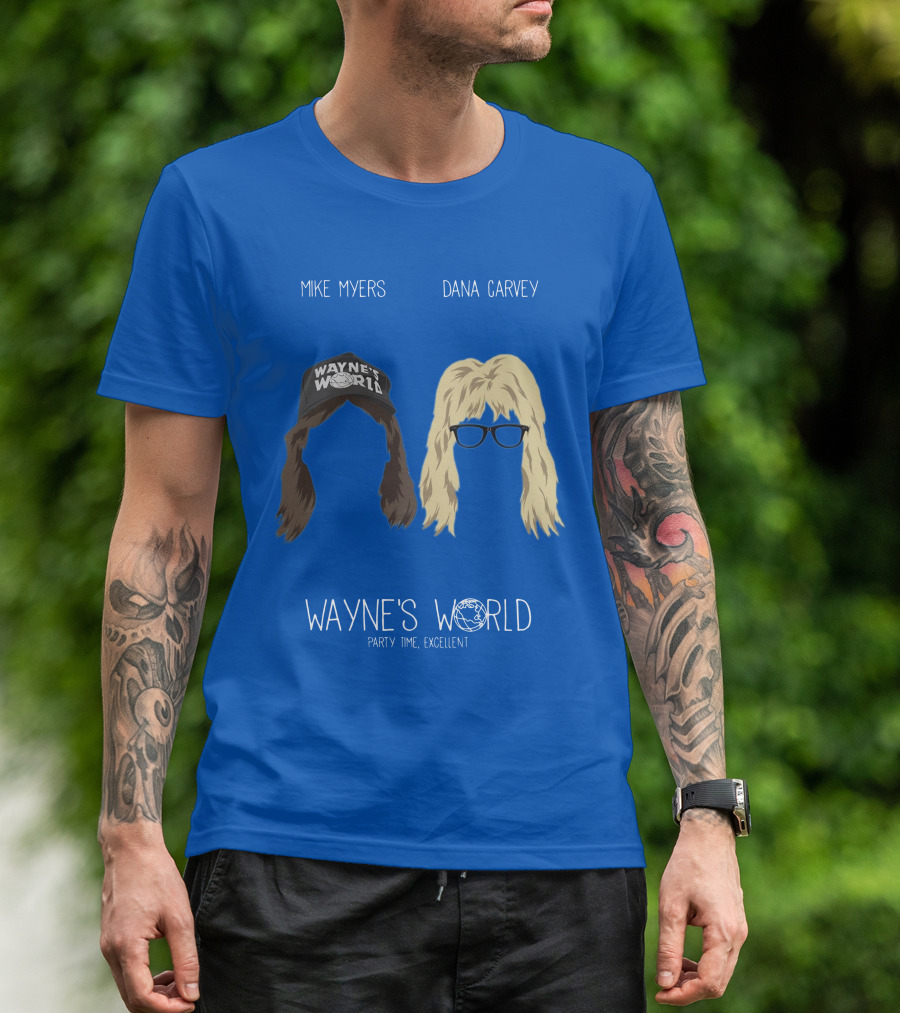Wayne's World Mike Myers Dana Carvey Party Time Excellent T-Shirt