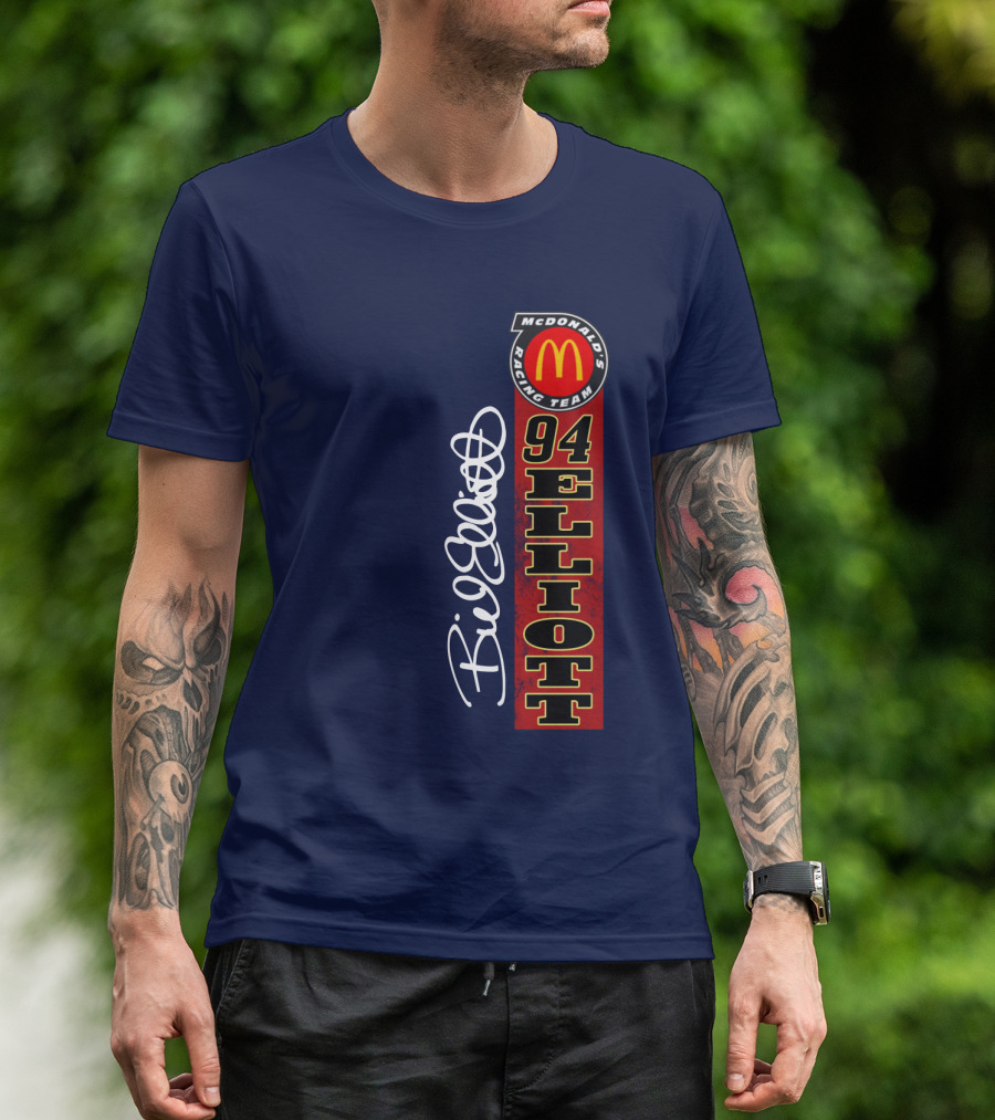 McDonald's Racing Team 94 Bill Elliott Signature T-Shirt