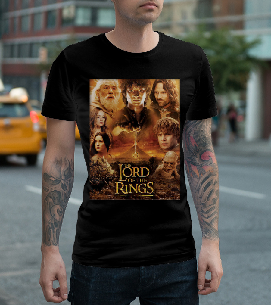 The Lord of the Rings Gandalf Frodo Aragorn Sam Gollum Movie T-Shirt