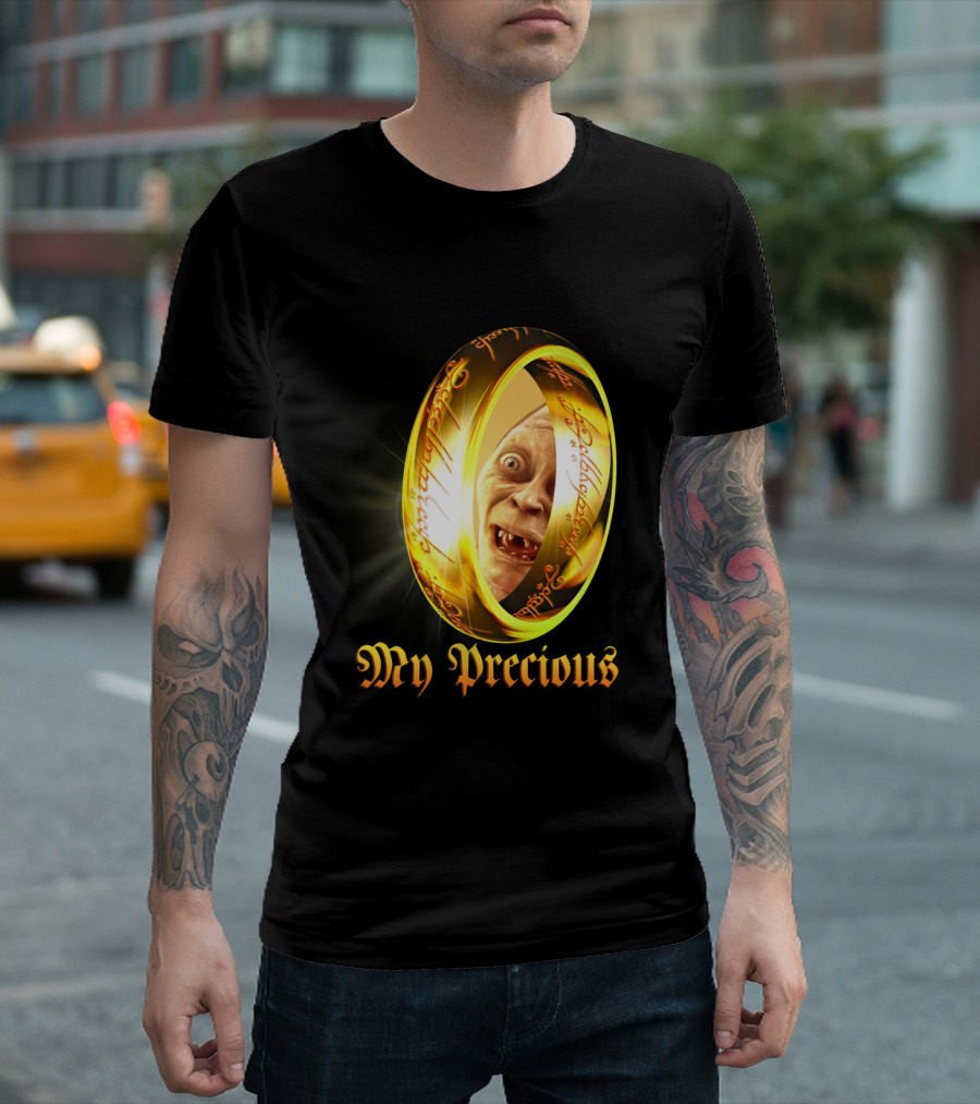 Lord of the Rings My Precious Ring Gollum Reflection T-Shirt