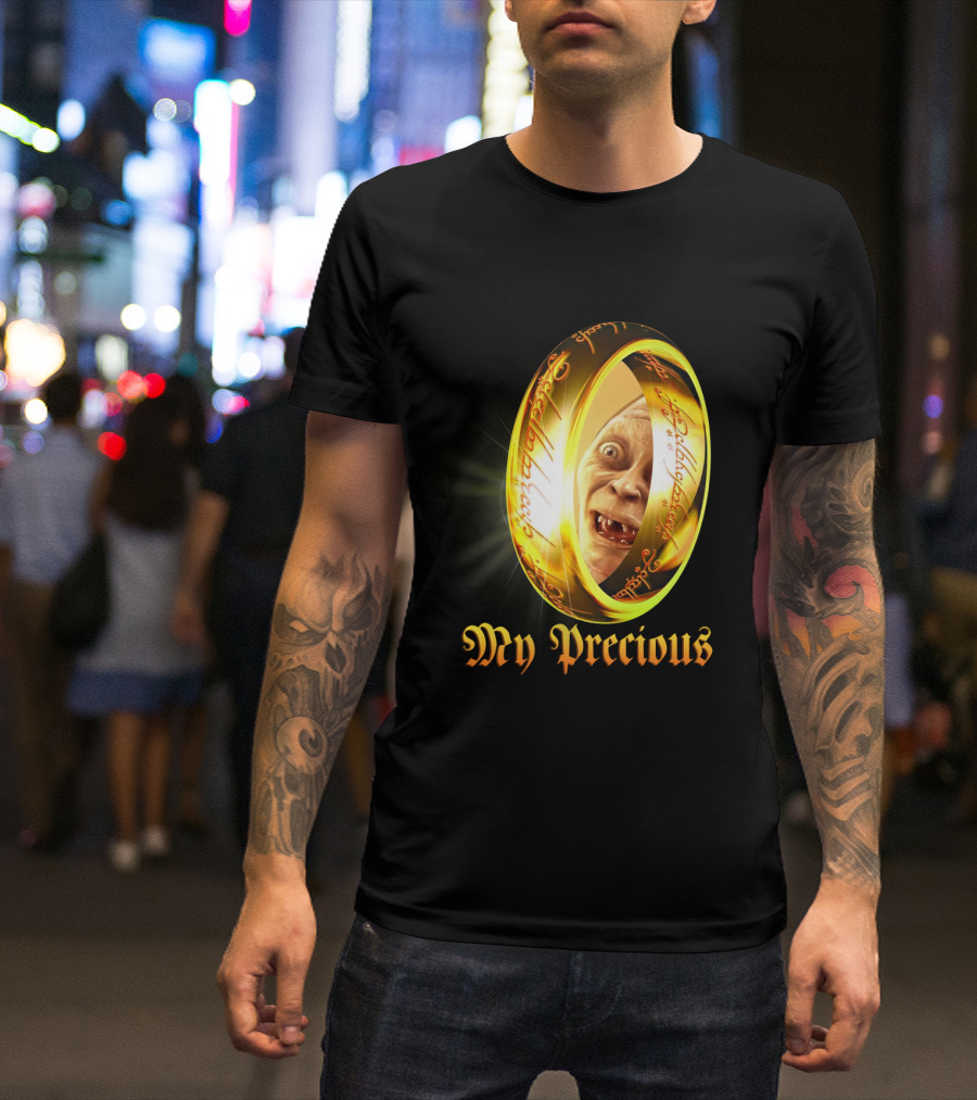 Lord Of The Rings My Precious Ring Gollum Reflection T-Shirt