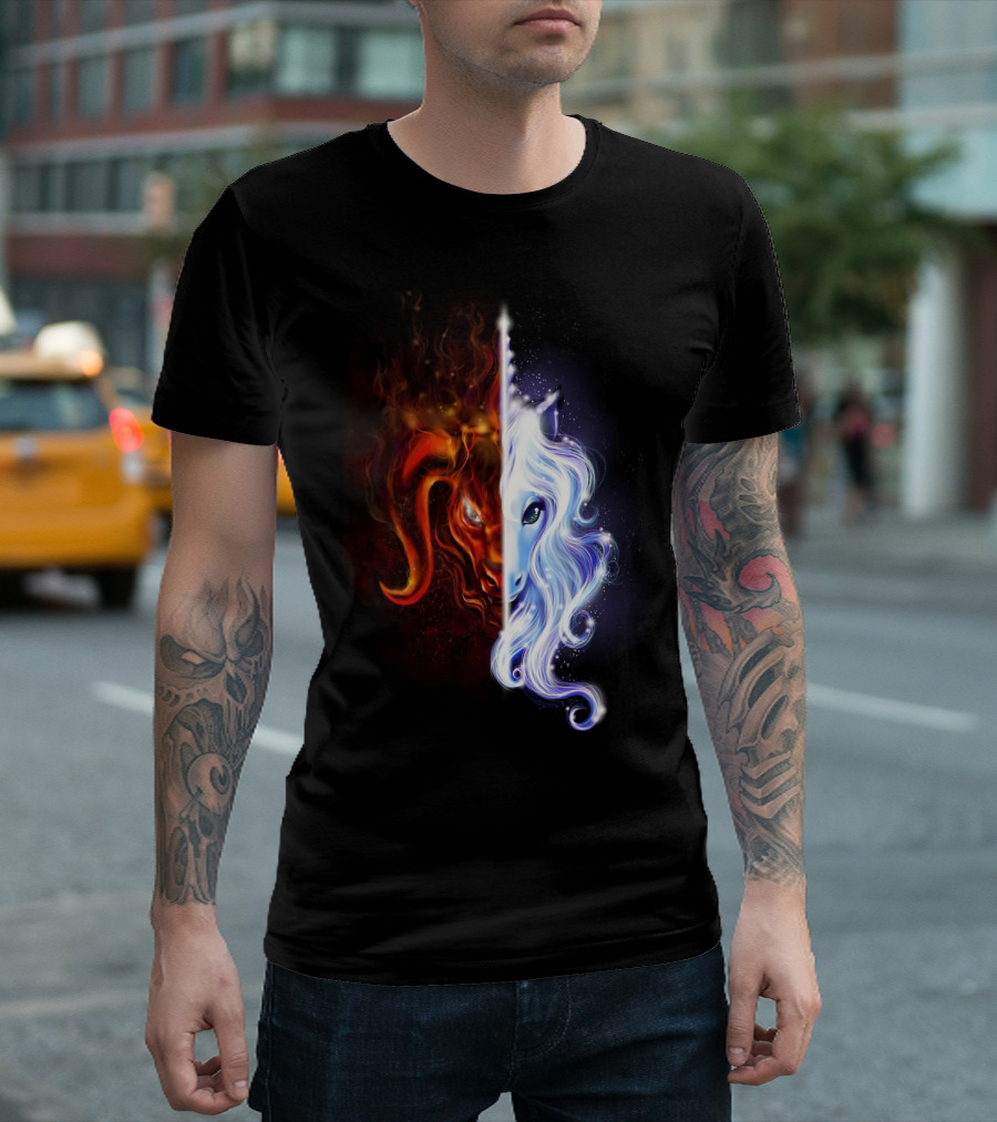 The Last Unicorn Duality Of Fire And Ice T-Shirt