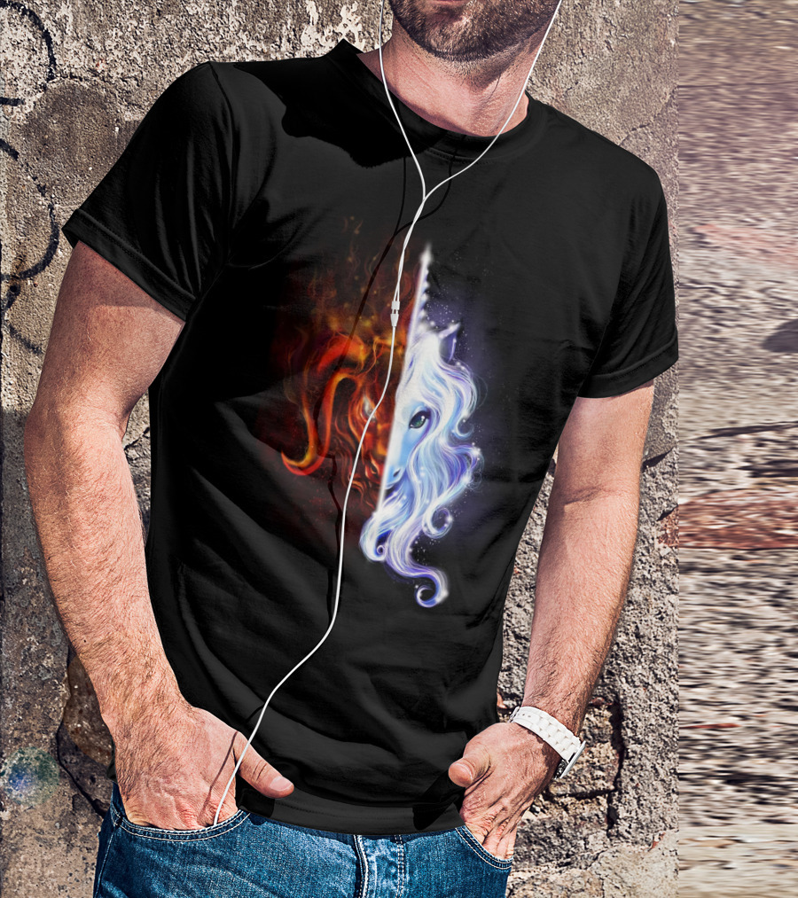 The Last Unicorn Duality Of Fire And Ice T-Shirt