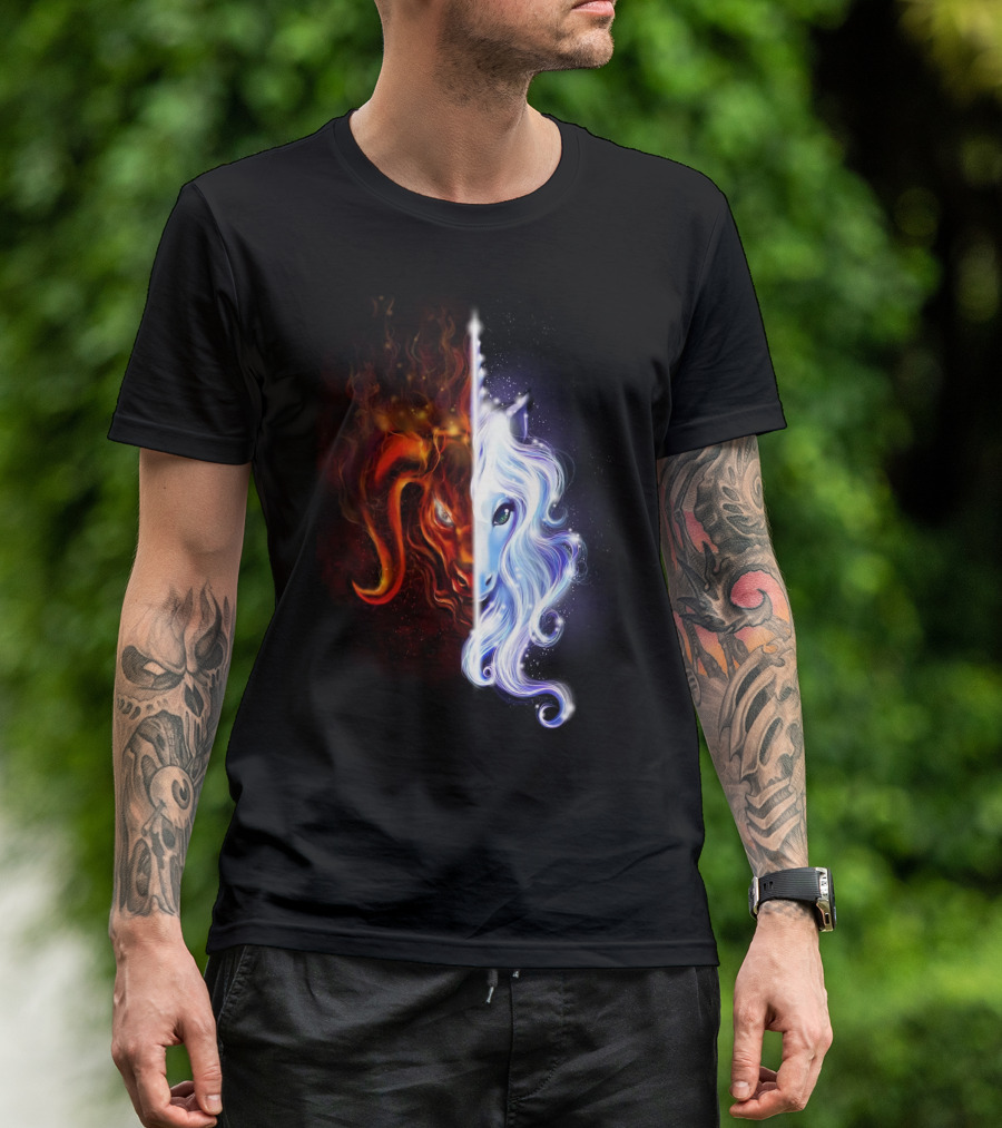 The Last Unicorn Duality Of Fire And Ice T-Shirt