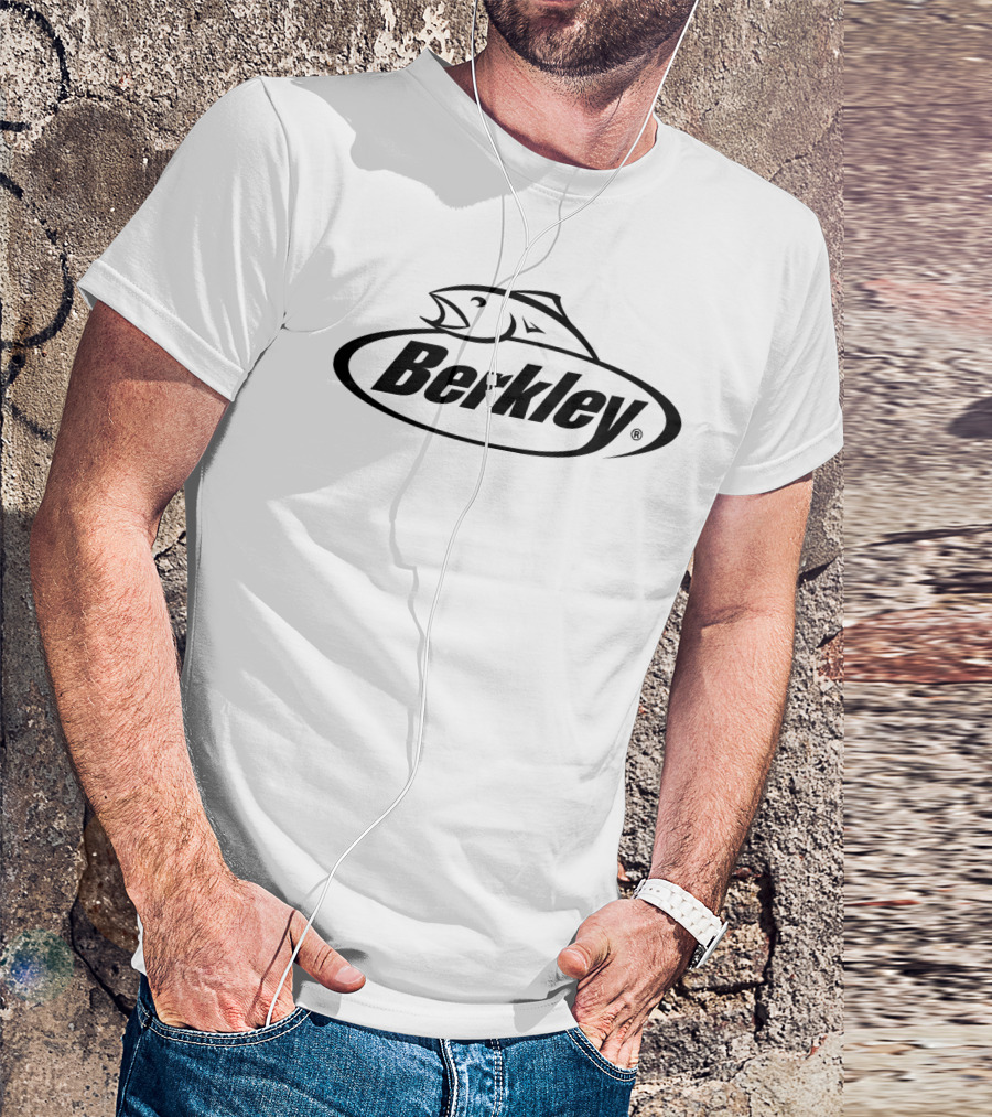 Berkley Fishing Logo With Fish Icon Oval T-Shirt