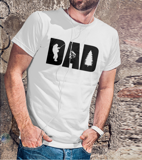 Dad Fishing Nature Tree T-Shirt
