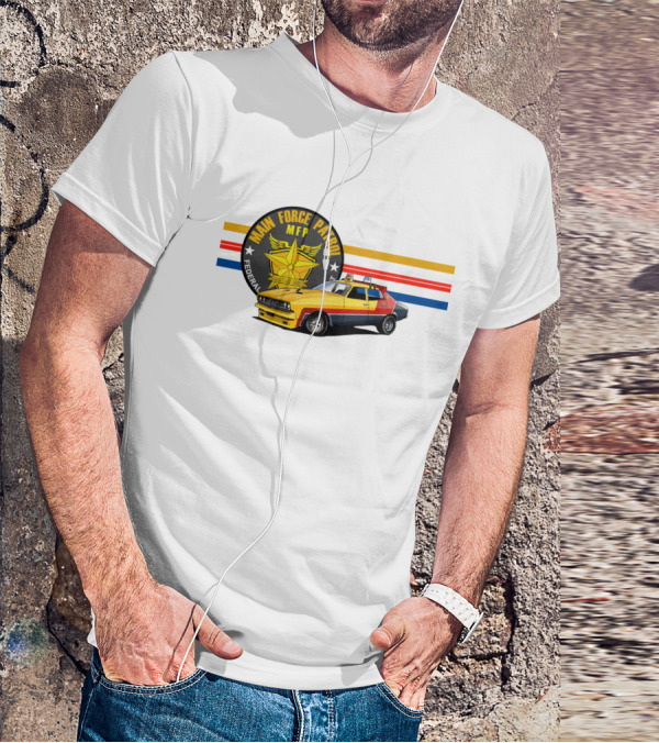 Mad Max Main Force Patrol MFP Federal Ford Falcon Interceptor T-Shirt