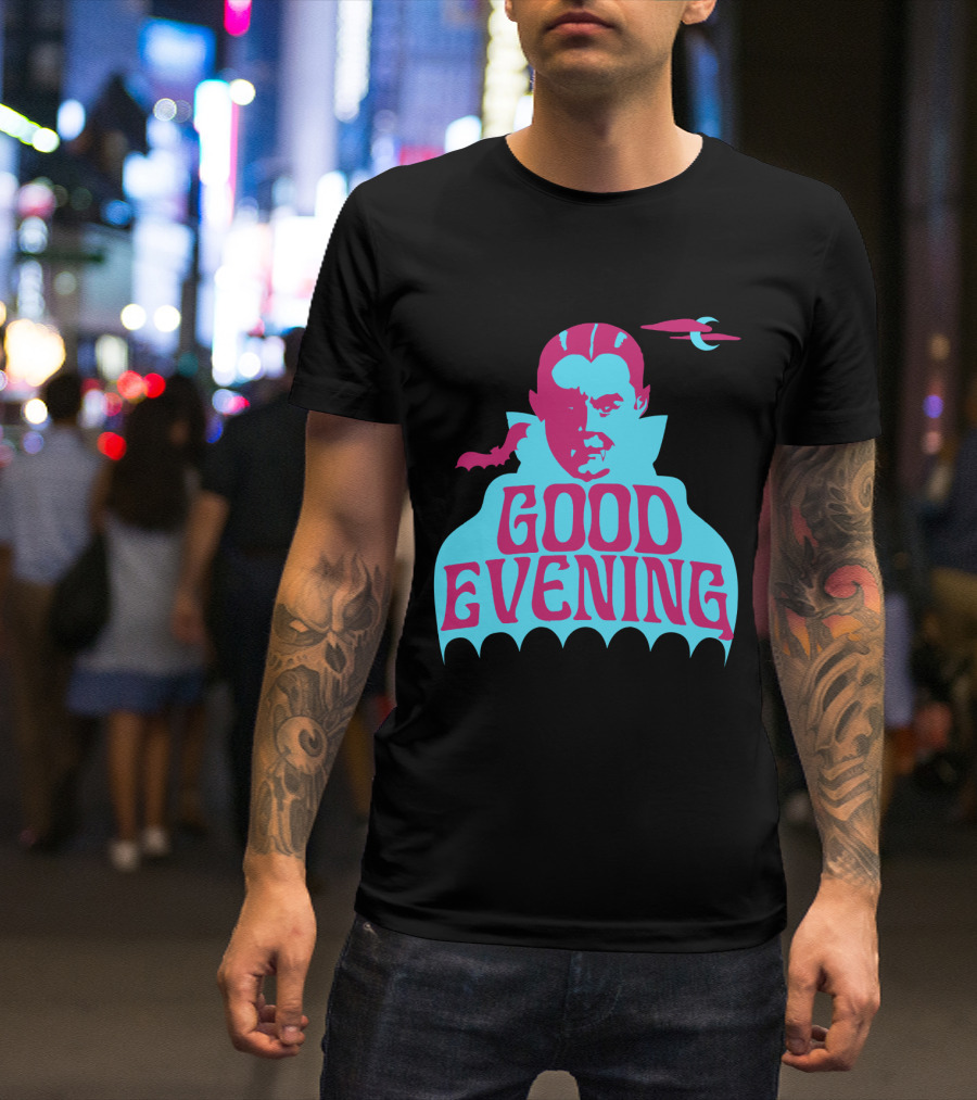 Good Evening Dracula Vampire MoonBat Iconic T-Shirt