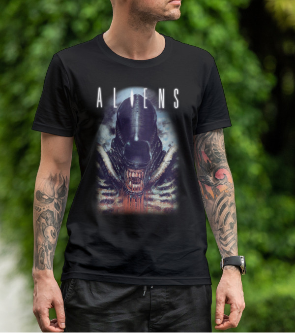 ALIENS BLOODY JAW XENOMORPH FACE T-Shirt