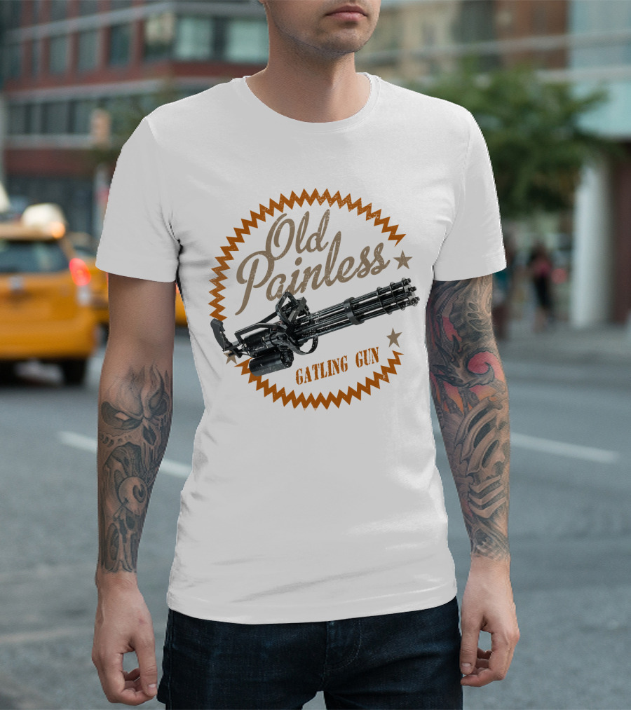 Old Painless Gatling Gun Predator T-Shirt