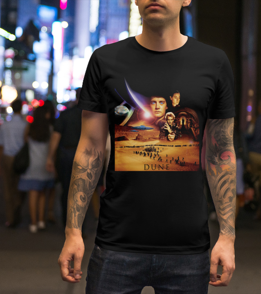 Dune Movie Characters And Desert Planet Collage T-Shirt