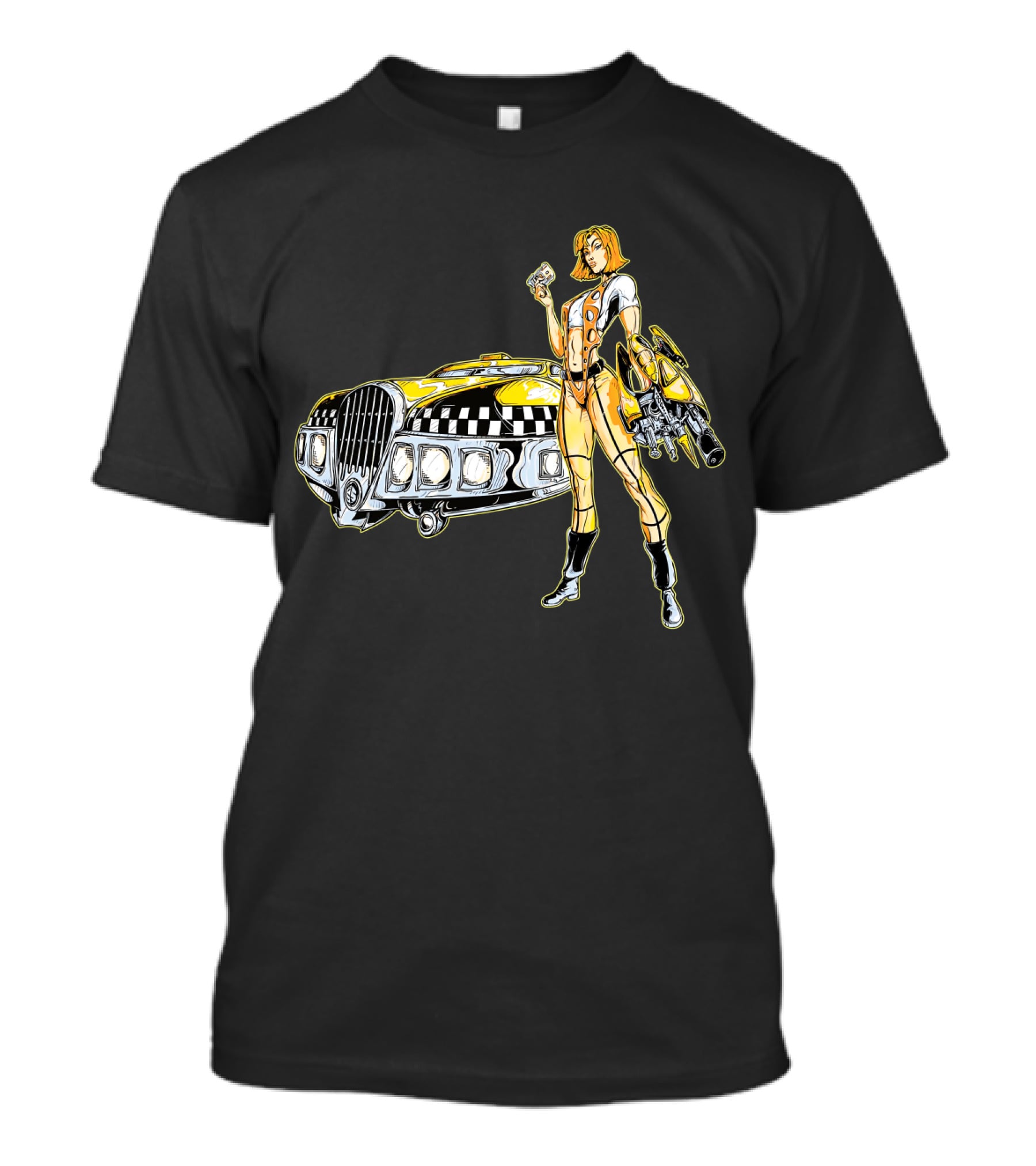 The Fifth Element Leeloo Dallas Vintage Taxi Cab T-Shirt