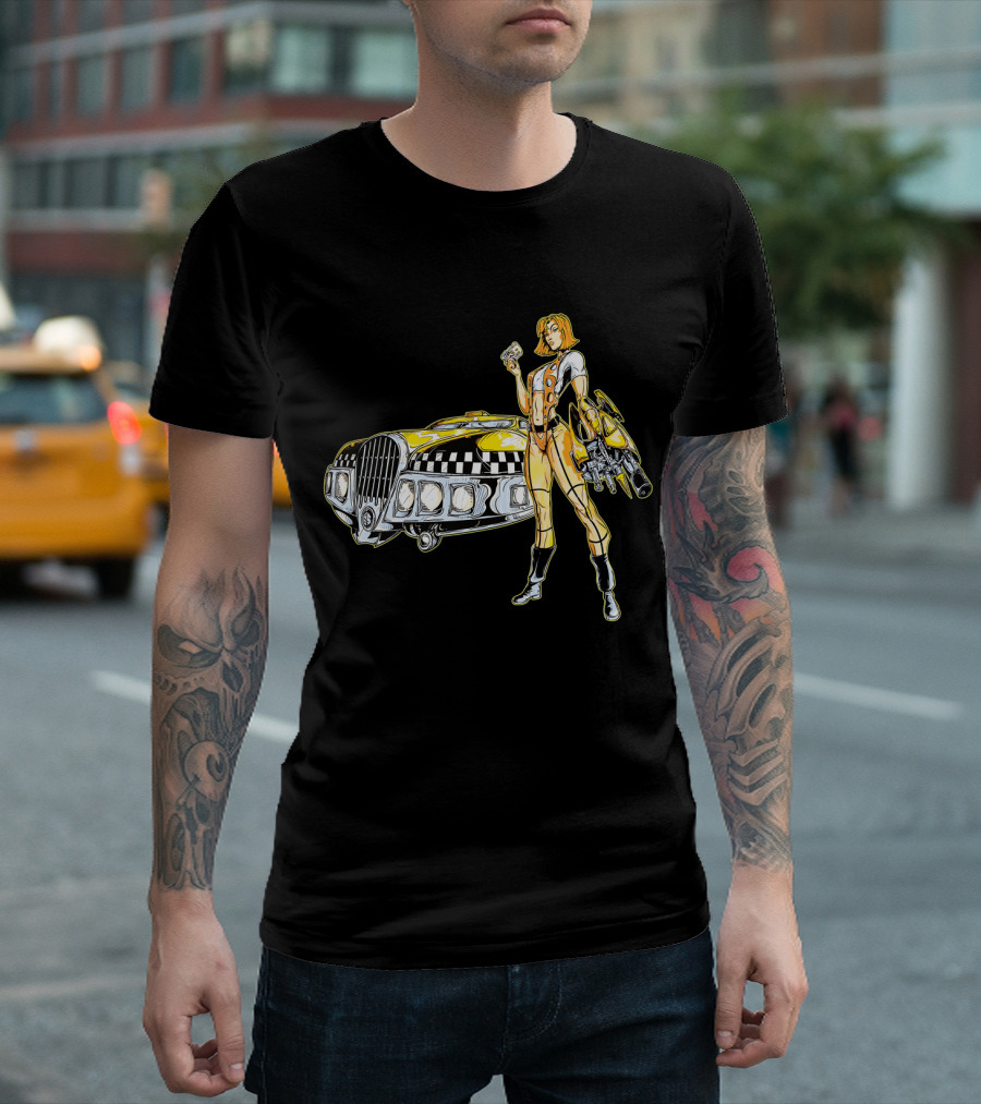 The Fifth Element Leeloo Dallas Vintage Taxi Cab T-Shirt