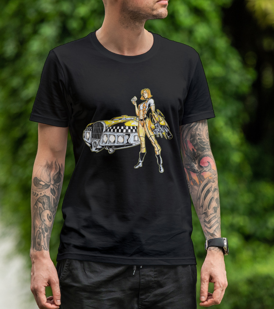 The Fifth Element Leeloo Dallas Vintage Taxi Cab T-Shirt