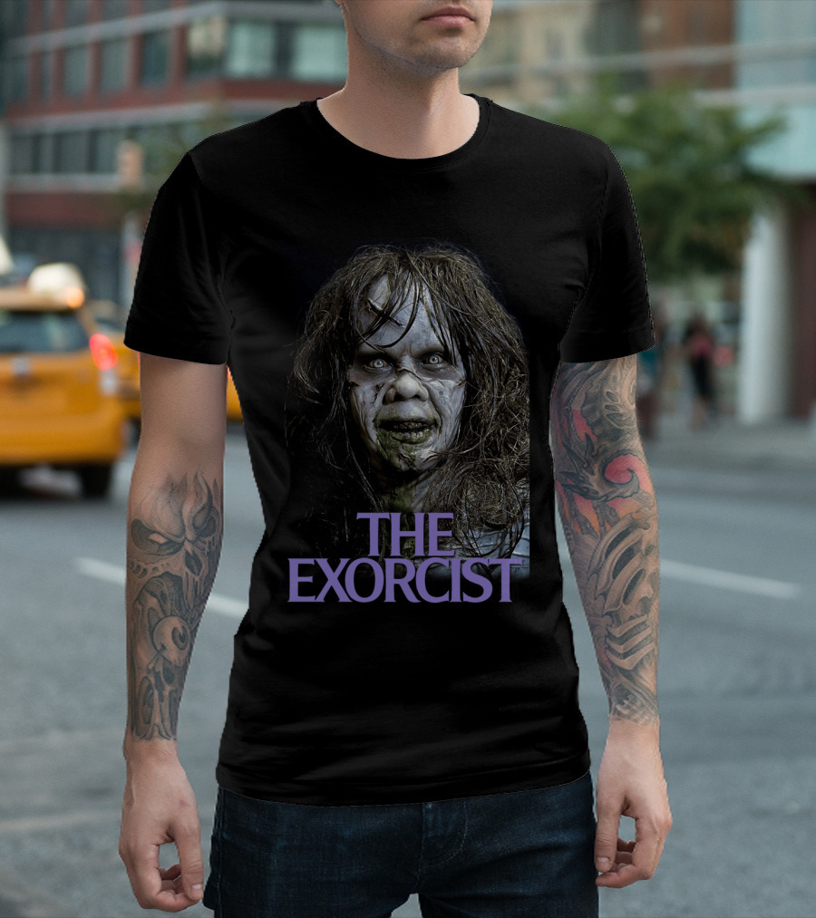The Exorcist 1973 Iconic Horror Face T-Shirt