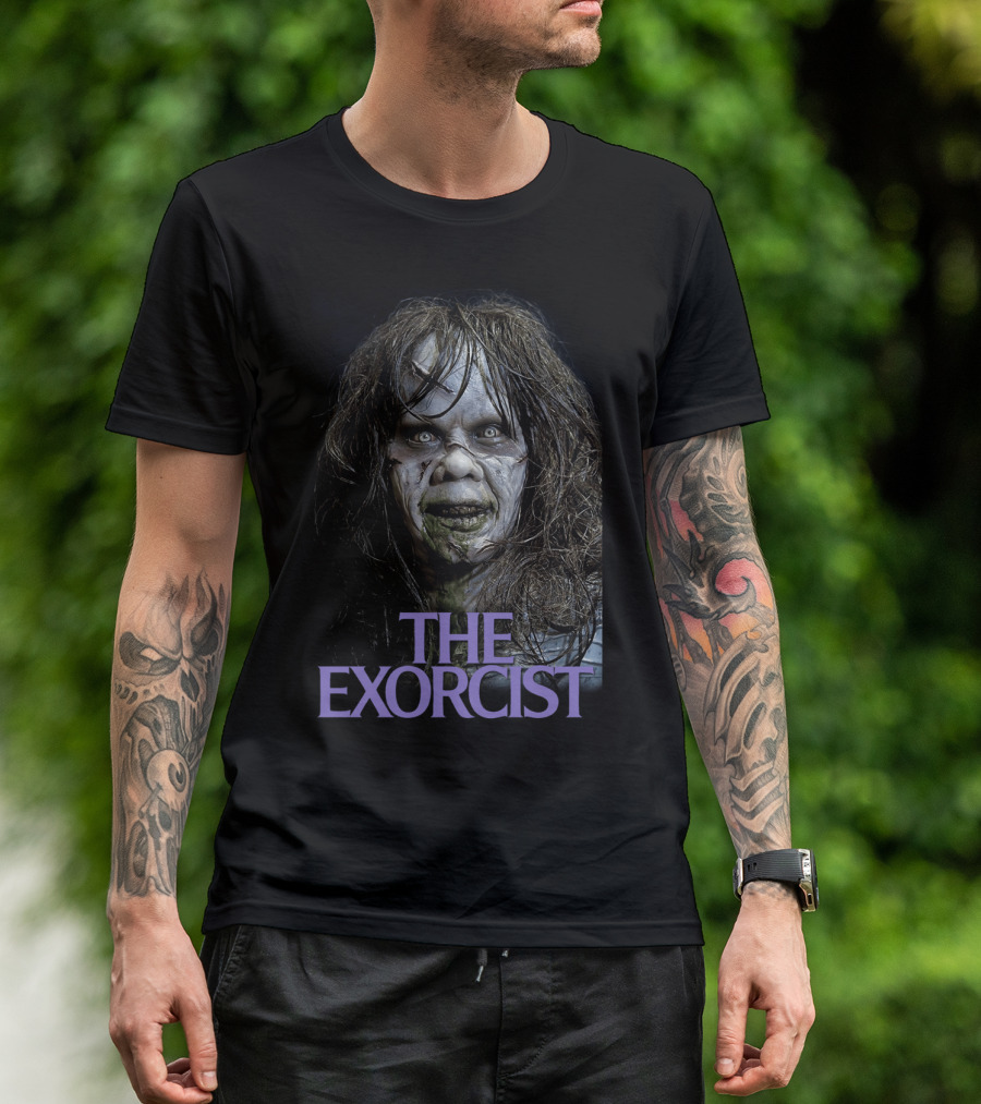The Exorcist 1973 Iconic Horror Face T-Shirt