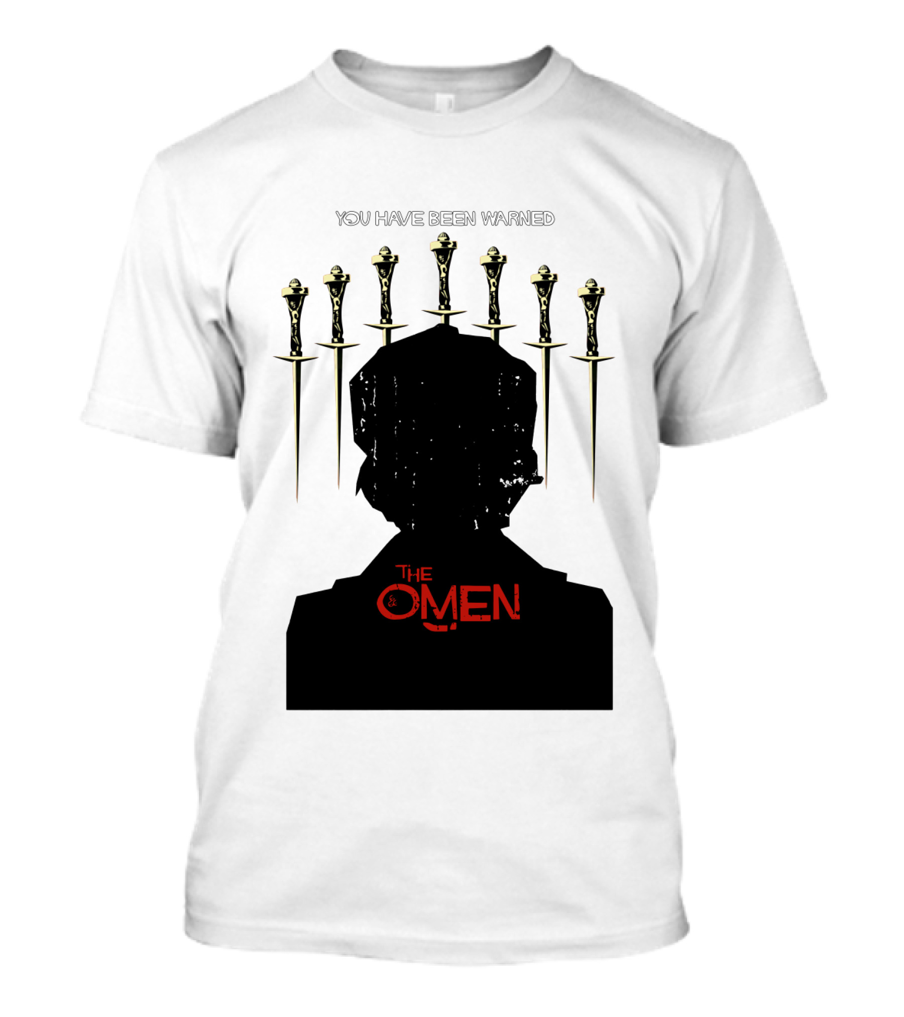 You Have Been Warned The Omen 1976 Silhouette And Daggers T-Shirt