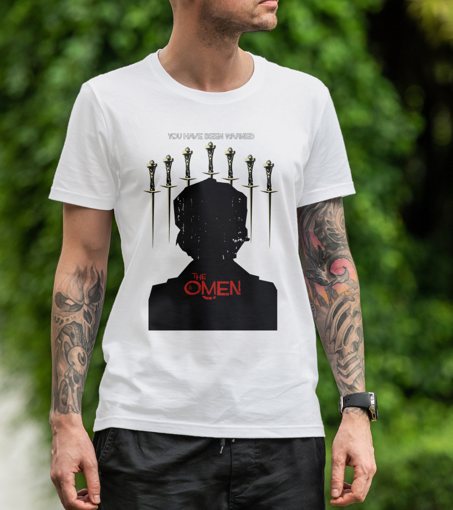 You Have Been Warned The Omen 1976 Silhouette And Daggers T-Shirt