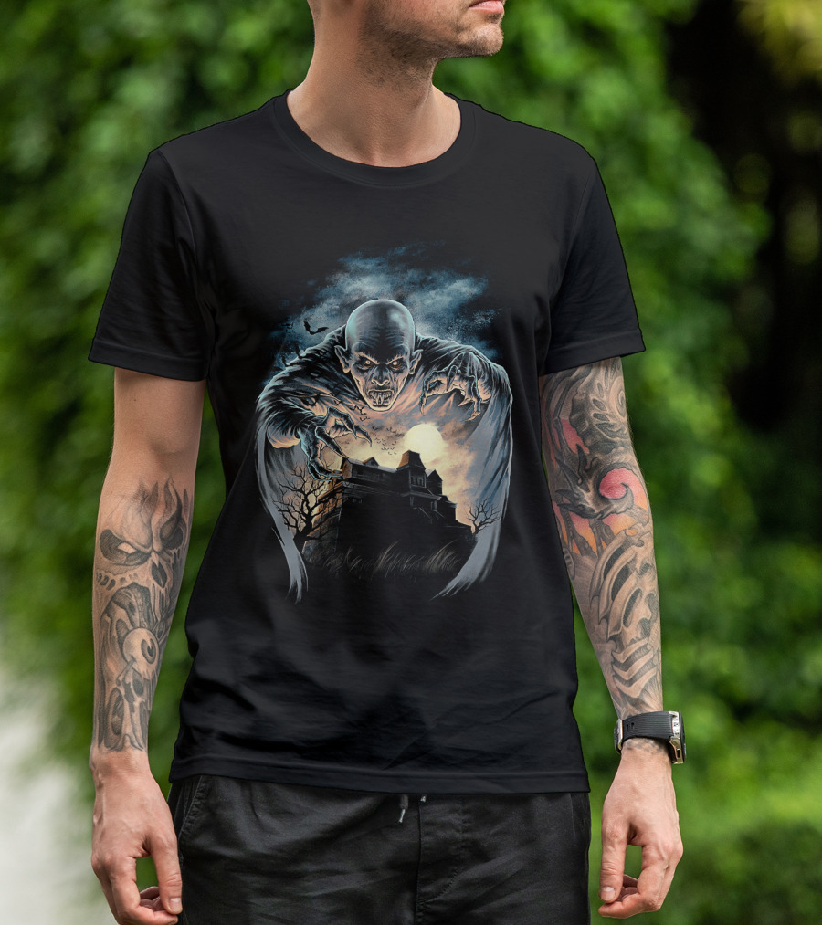 Salem's Lot 1979 Nosferatu Over Haunted Mansion T-Shirt
