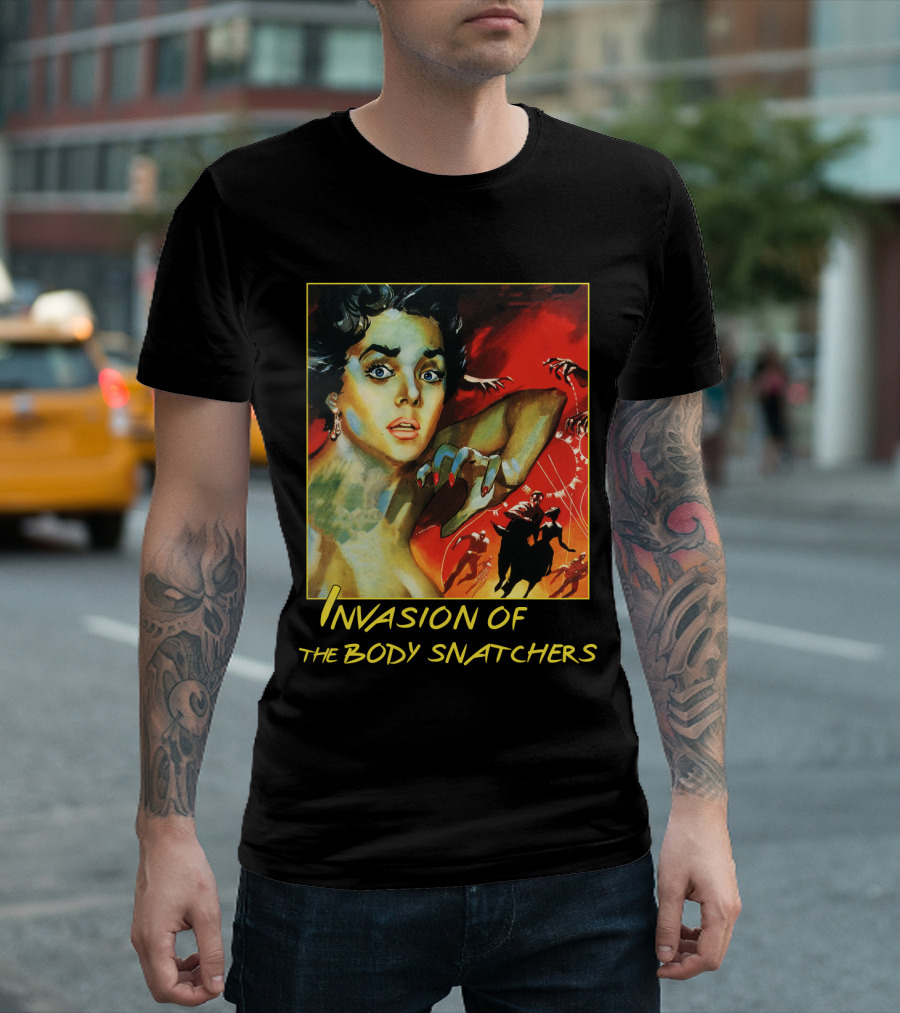 Invasion of the Body Snatchers 1978 Classic Horror Movie Cover T-Shirt