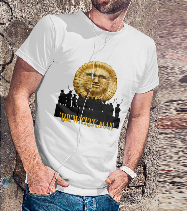 The Wicker Man Sun Face And Silhouetted Figures T-Shirt