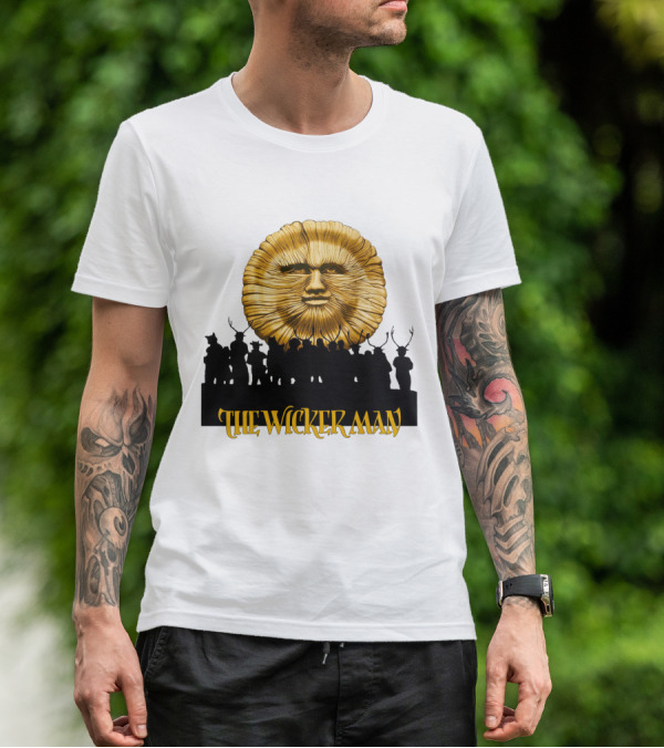 The Wicker Man Sun Face And Silhouetted Figures T-Shirt