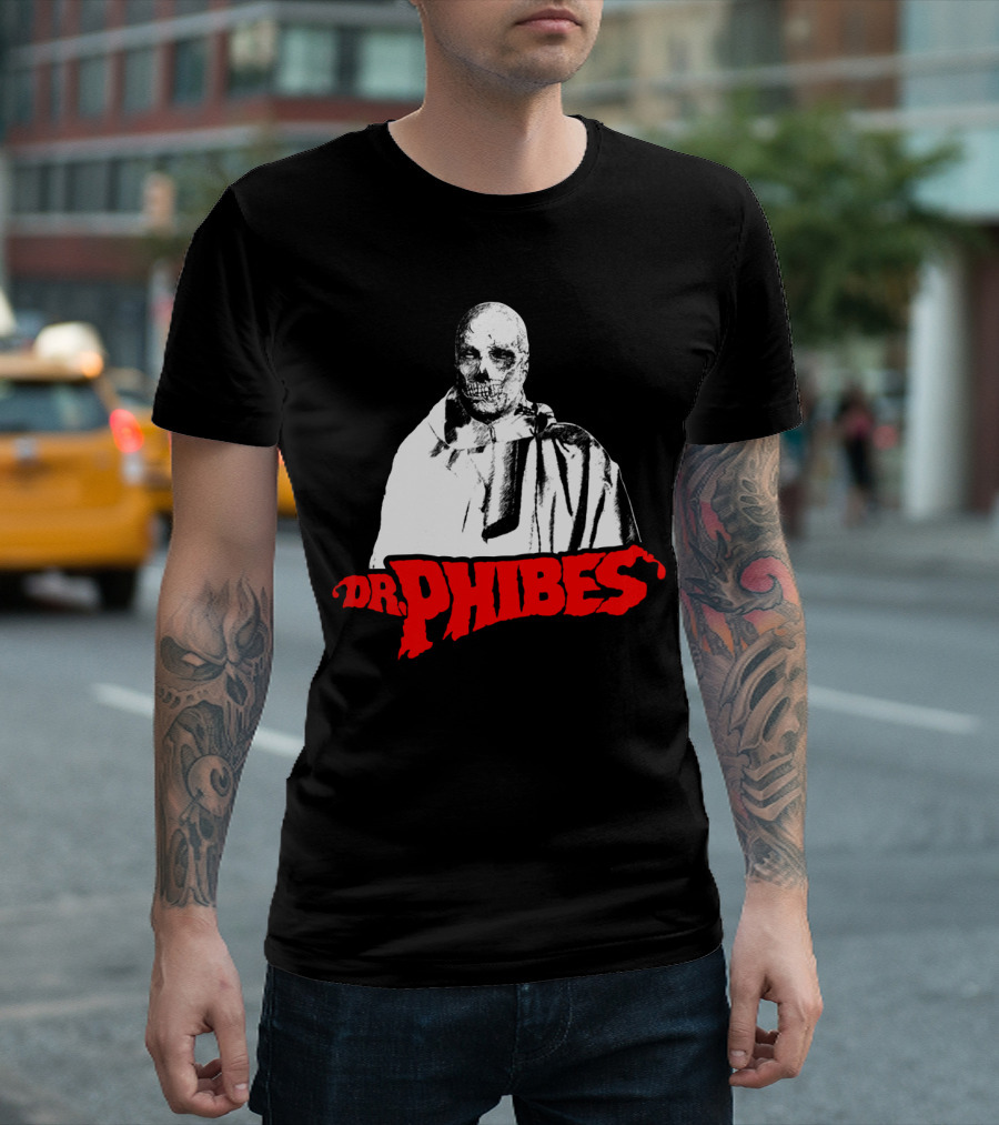 Dr. Phibes Skull Cloak T-Shirt
