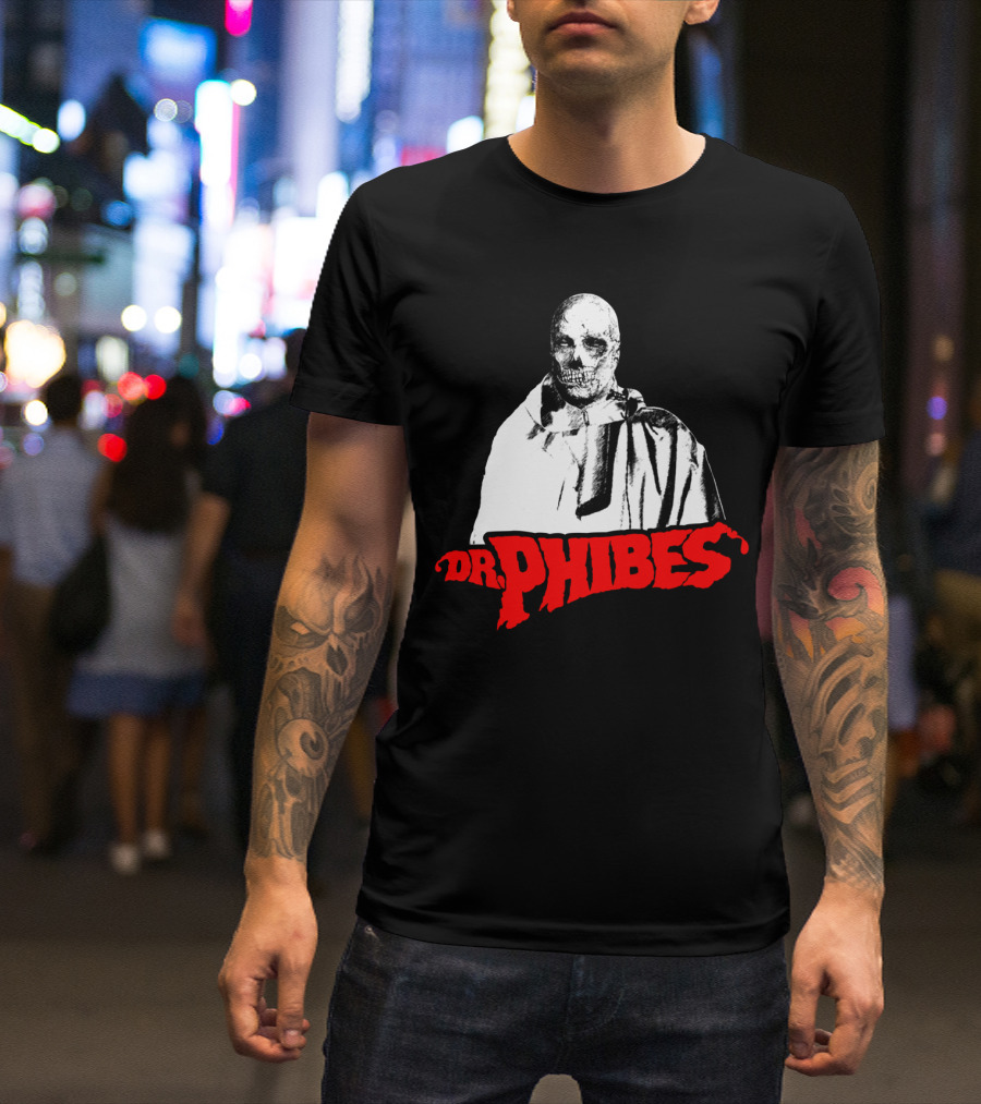 Dr. Phibes Skull Cloak T-Shirt