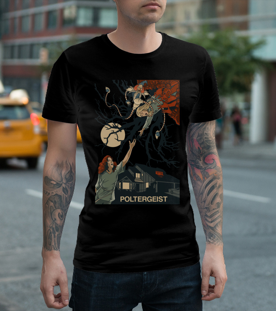 Poltergeist II The Other Side 1986 Moonlit Horror Escape T-Shirt