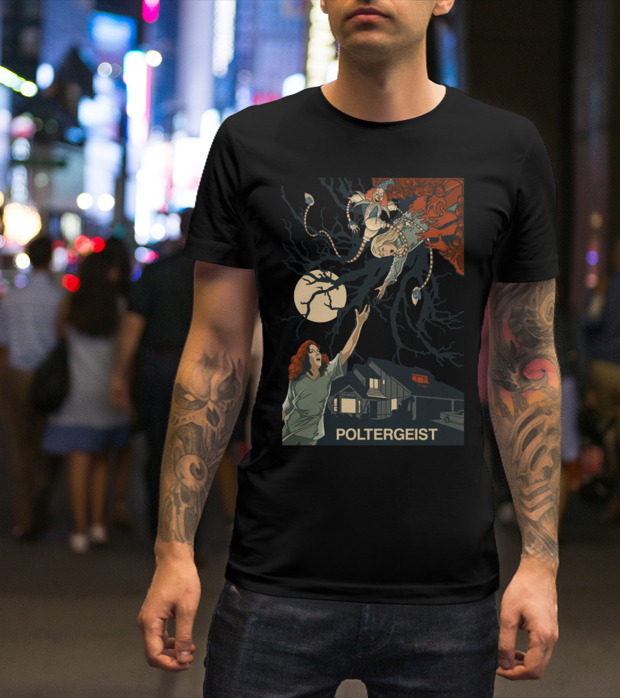 Poltergeist II The Other Side 1986 Moonlit Horror Escape T-Shirt