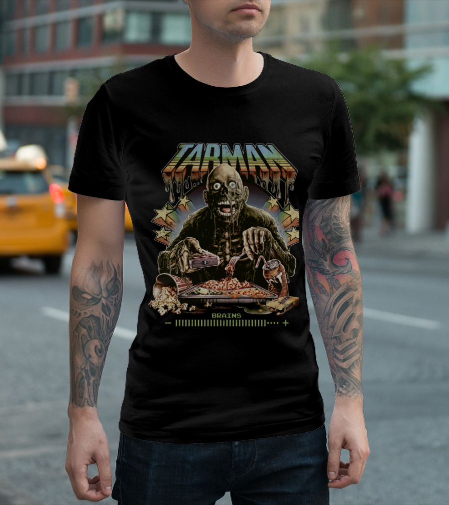 Tarman Brains The Return Of The Living Dead Zombie Vintage Popcorn Soda T-Shirt