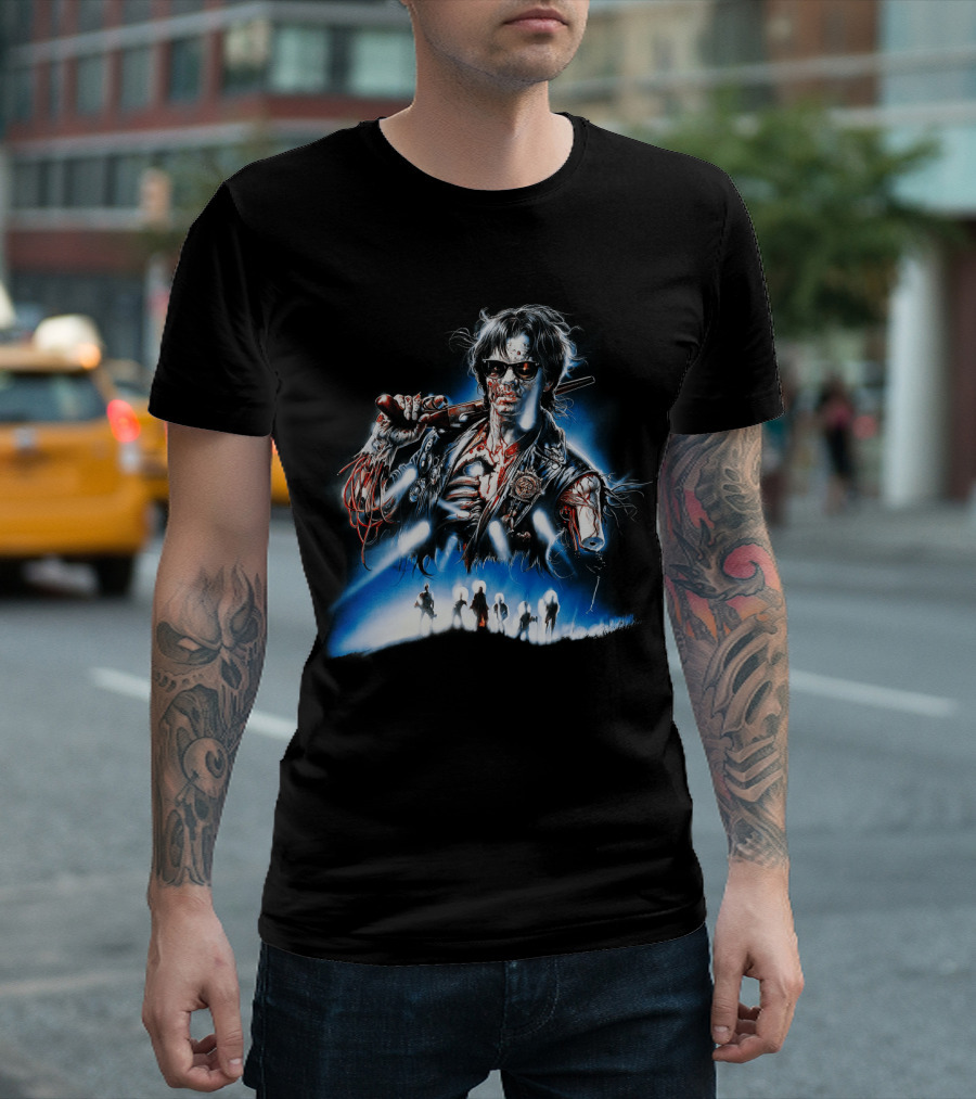 Near Dark Vampire Art With Guitarist And Silhouette Group T-Shirt