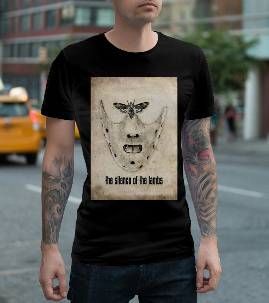 The Silence of the Lambs Hannibal Lecter Mask with Death's-Head Hawkmoth T-Shirt
