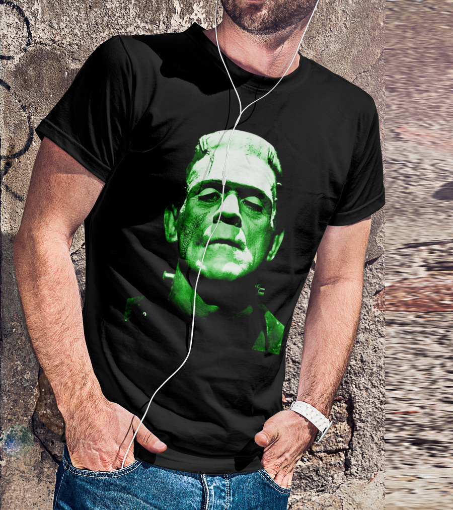 Frankenstein Monster Green Face T-Shirt