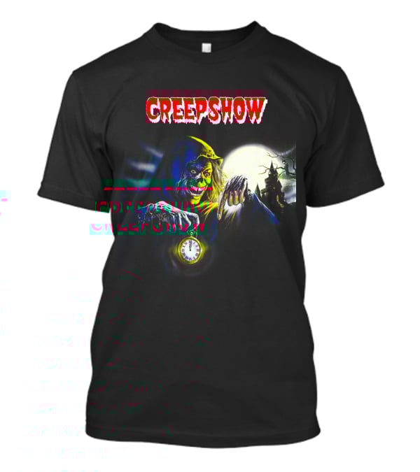 Creepshow Grinning Ghoul With Clock And Haunted Castle T-Shirt