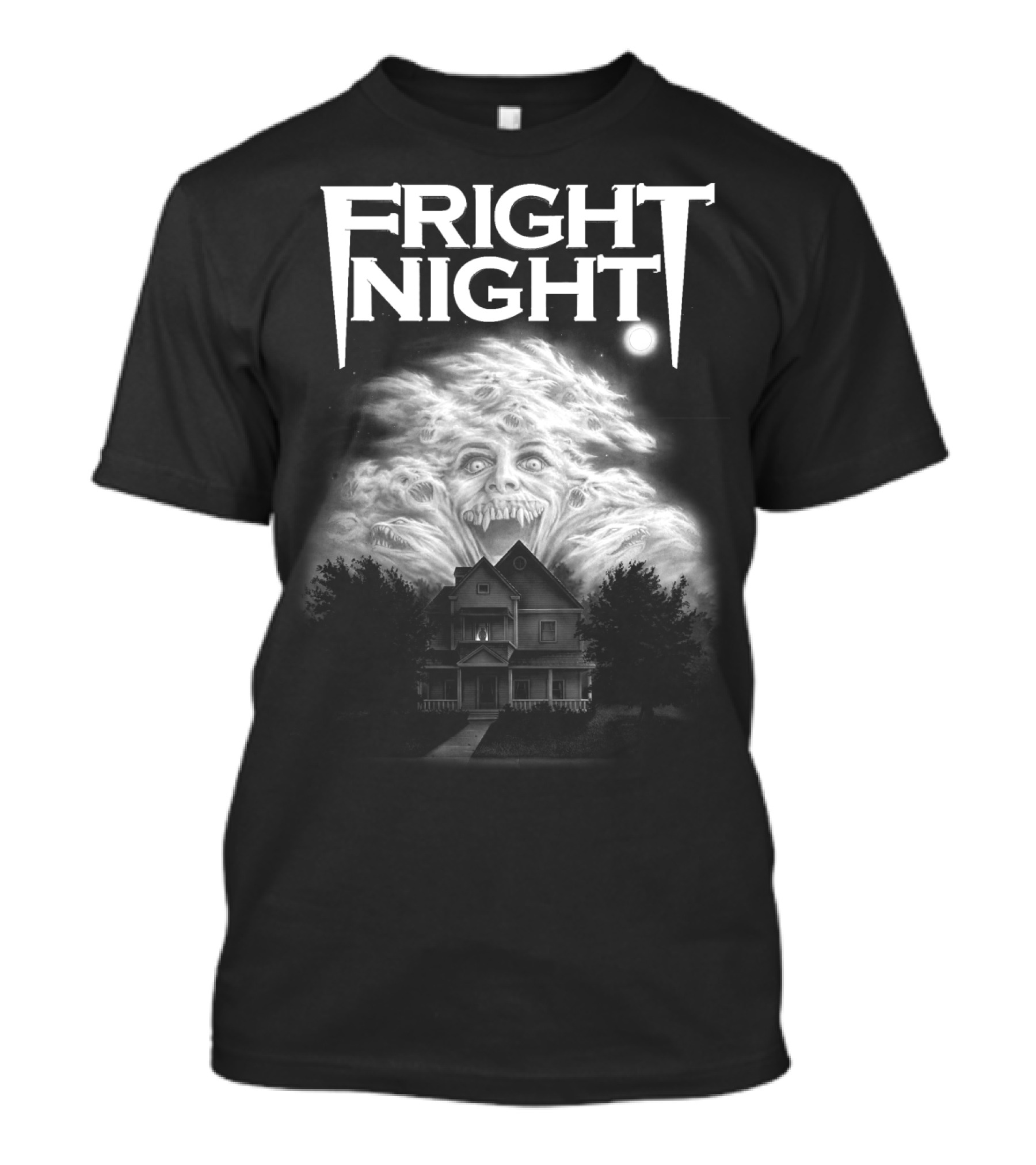 Fright Night Vampire Cloud Over Haunted House T-Shirt