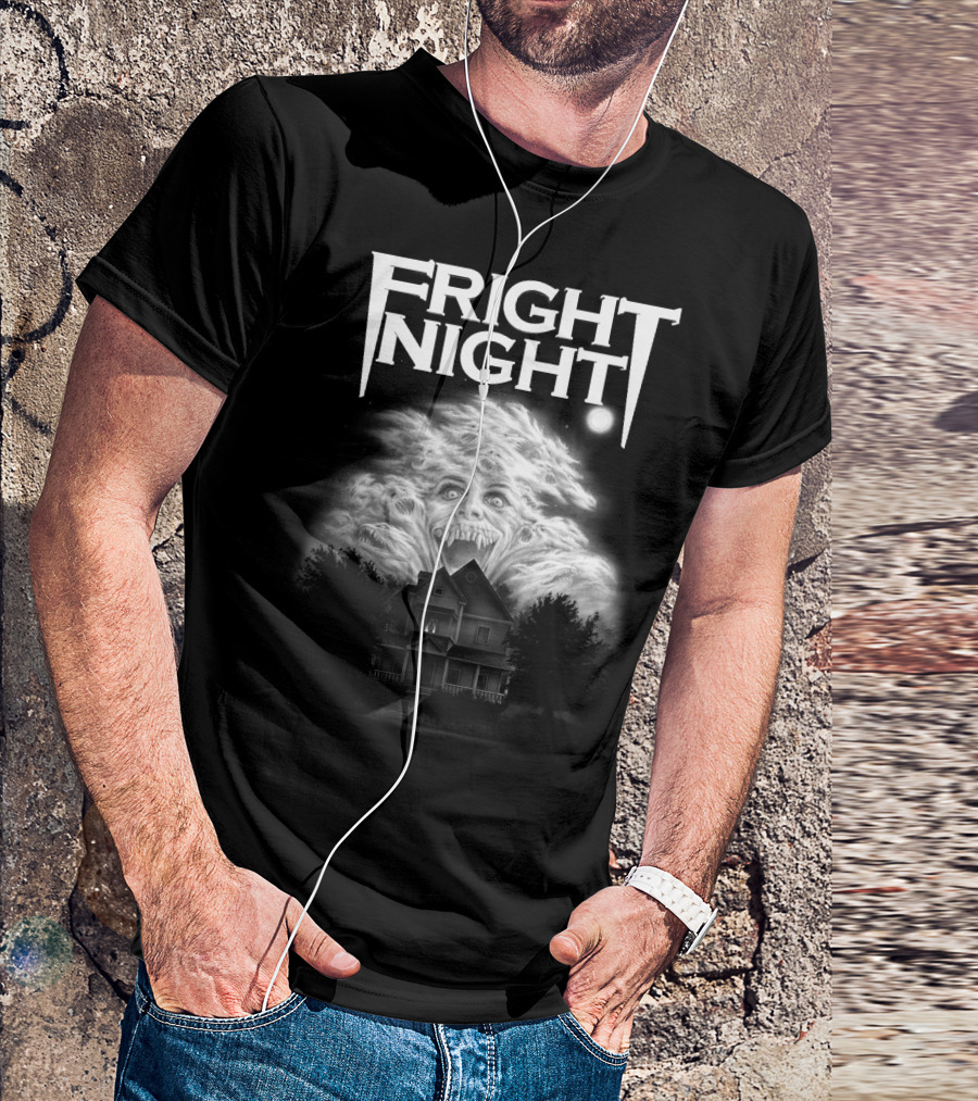 Fright Night Vampire Cloud Over Haunted House T-Shirt