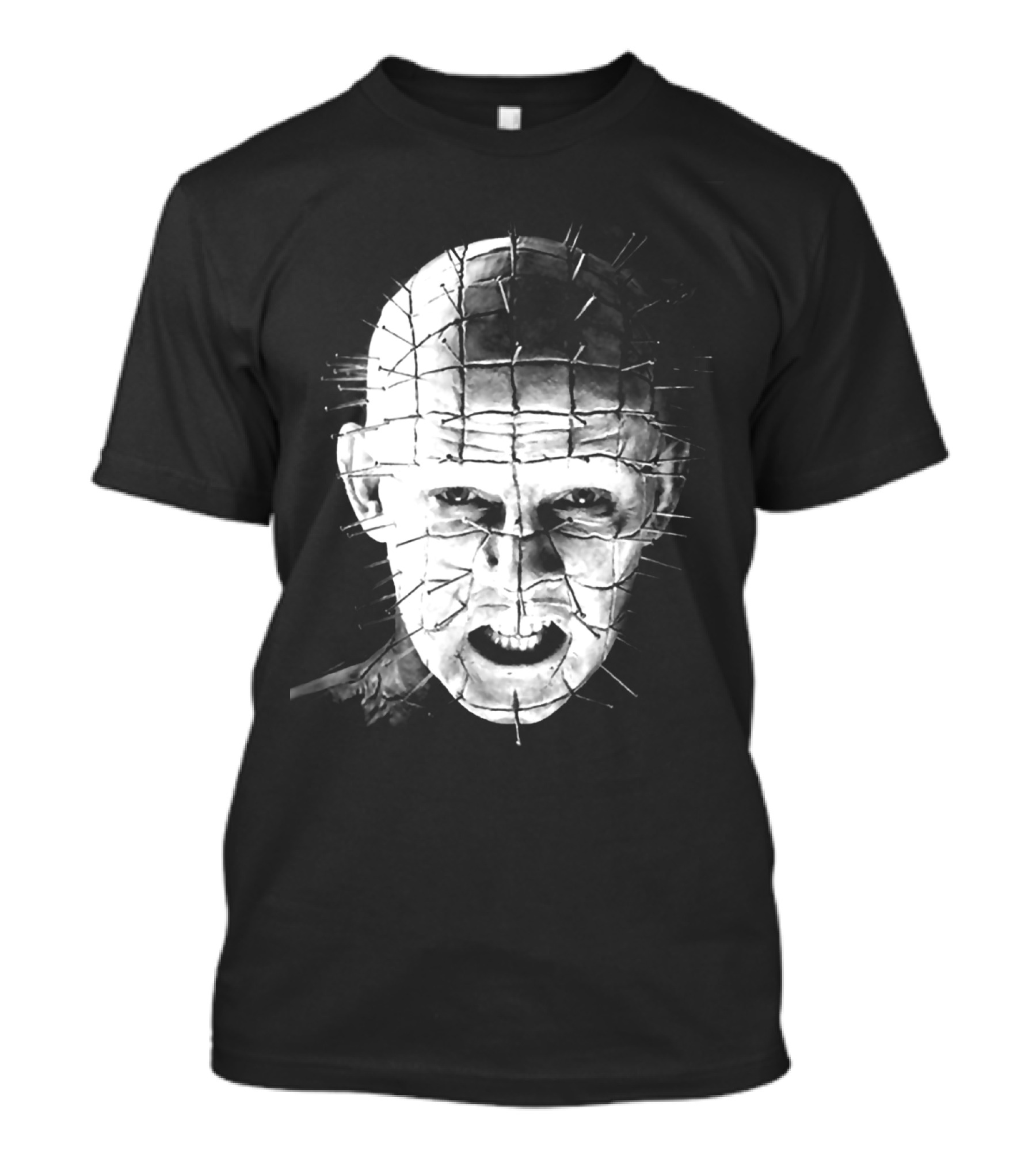 Hellraiser Pinhead Horror Icon Grayscale T-Shirt