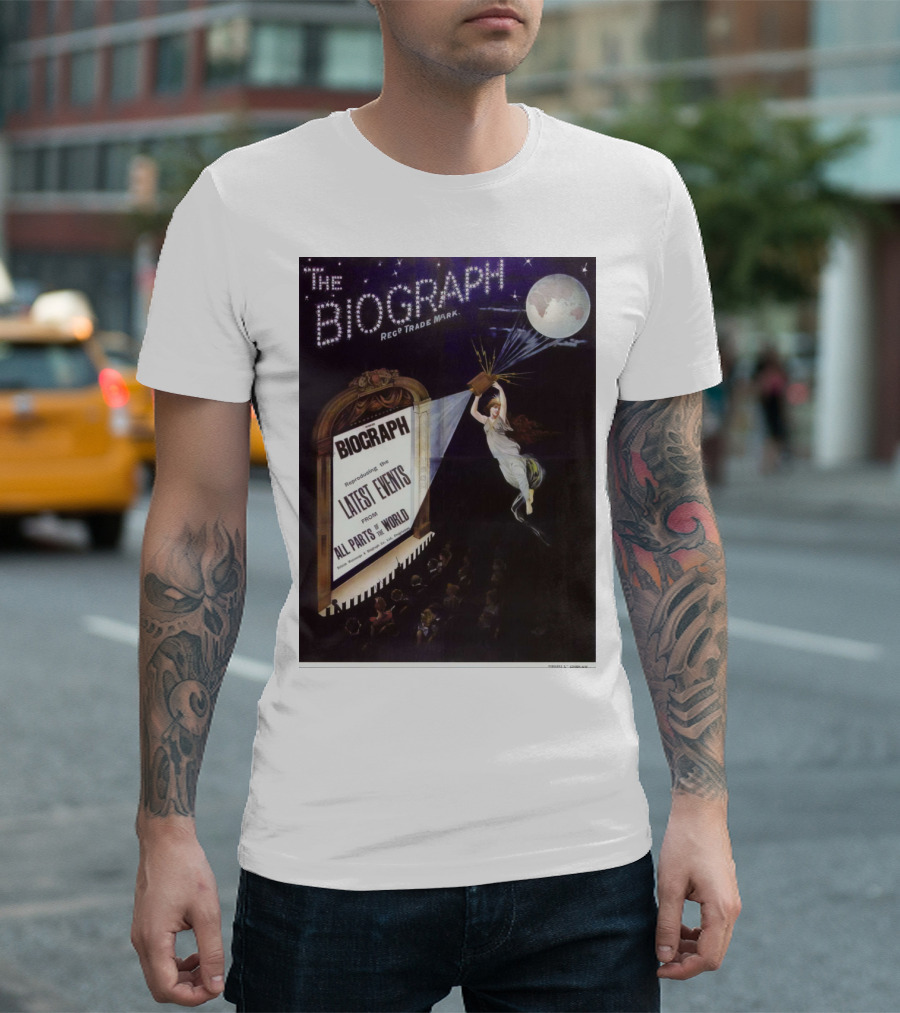 The Biograph 1910 Reg Trade Mark Biograph Presenting Latest Events From All Parts of the World T-Shirt